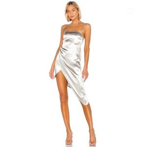 NEW! h:ours Junnie Mini Dress in Silver Smoke Sz S